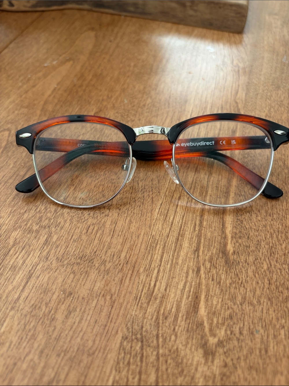 EyeBuyDirect Women’s Tortoise Clubmaster Glasses - Brown/Black